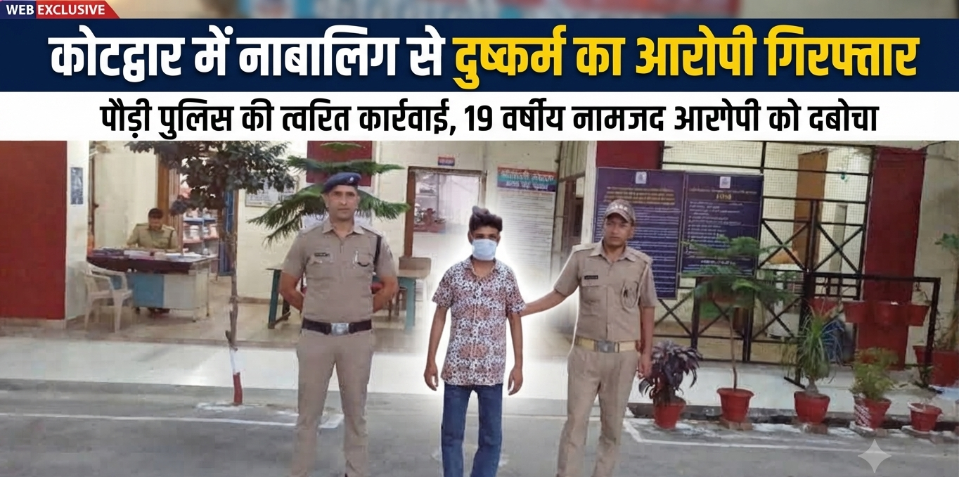 कोटद्वार में नाबालिग से दुष्कर्म का आरोपी गिरफ्तार, पौड़ी पुलिस की त्वरित कार्रवाई